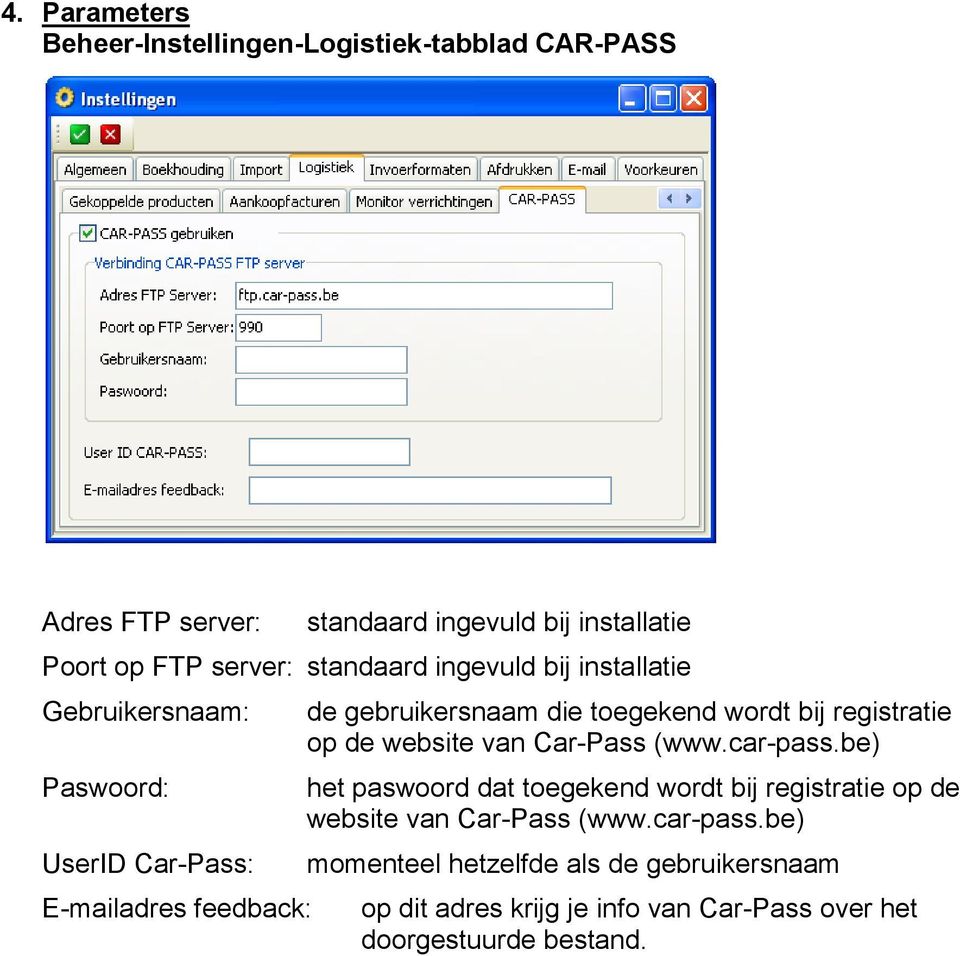 wordt bij registratie op de website van Car-Pass (www.car-pass.