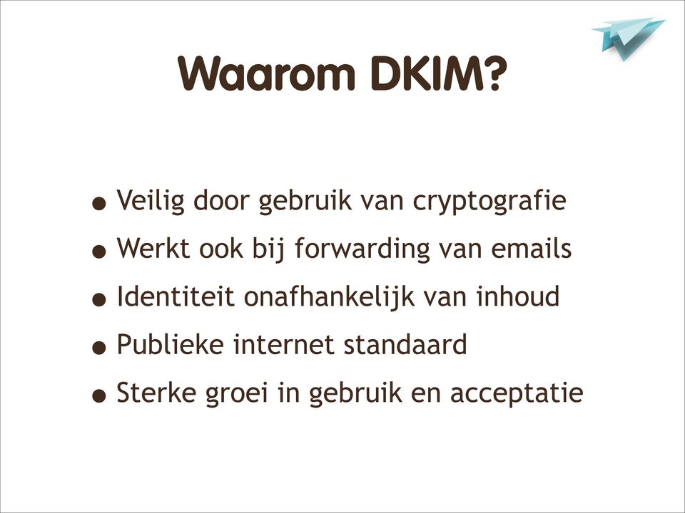 bij forwarding van emails Identiteit