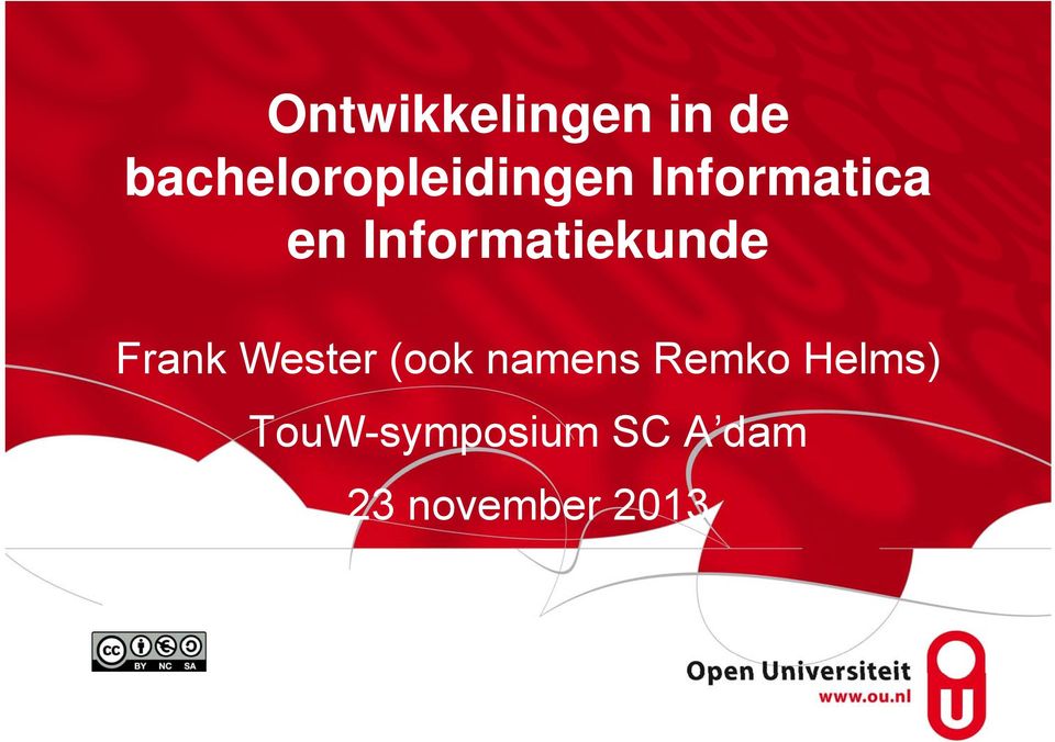 Informatiekunde Frank Wester (ook