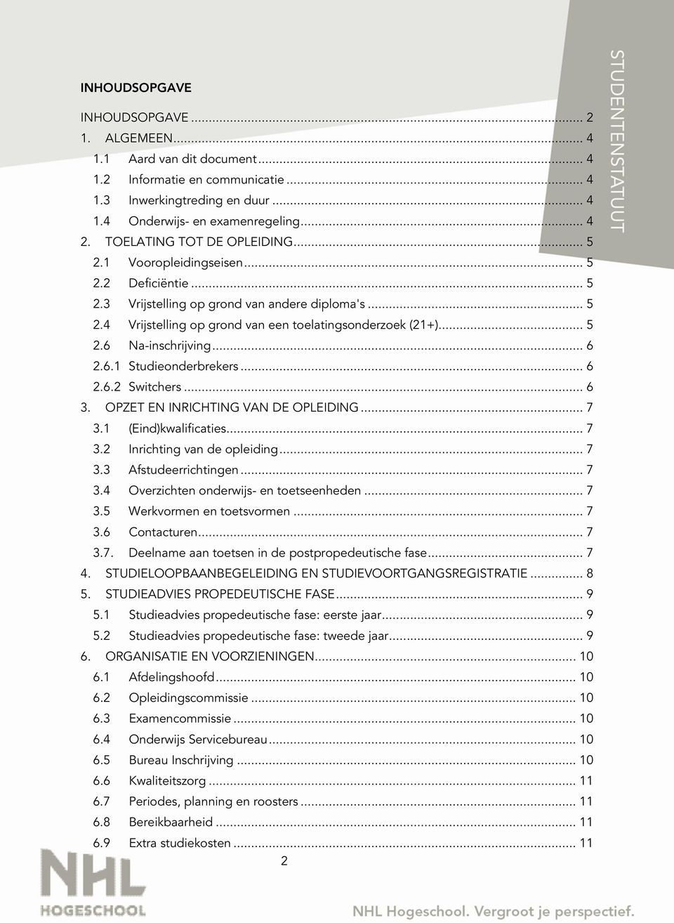 .. 6 2.6.1 Studieonderbrekers... 6 2.6.2 Switchers... 6 3. OPZET EN INRICHTING VAN DE OPLEIDING... 7 3.1 (Eind)kwalificaties... 7 3.2 Inrichting van de opleiding... 7 3.3 Afstudeerrichtingen... 7 3.4 Overzichten onderwijs- en toetseenheden.