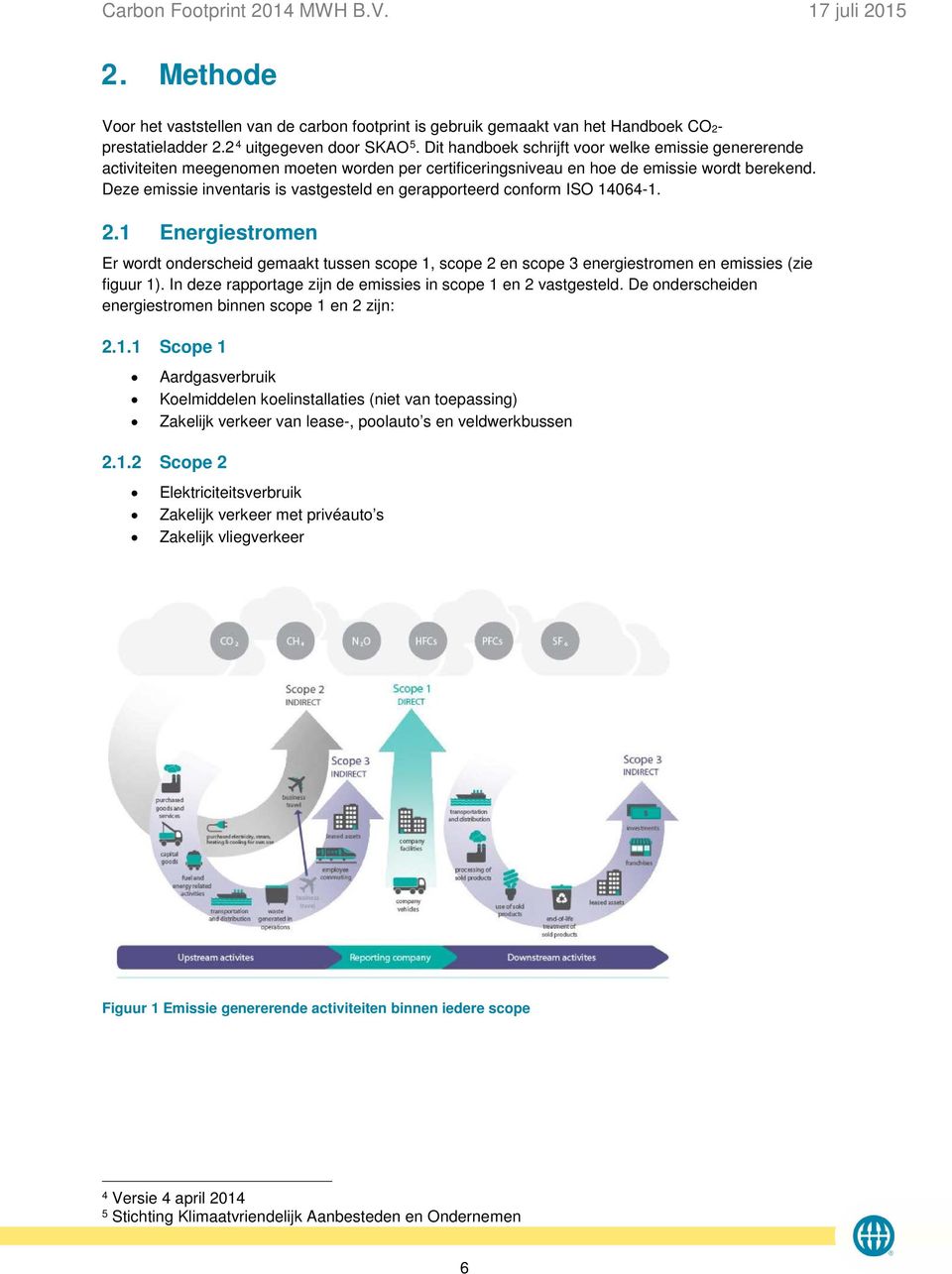 Deze emissie inventaris is vastgesteld en gerapporteerd conform ISO 14064-1. 2.