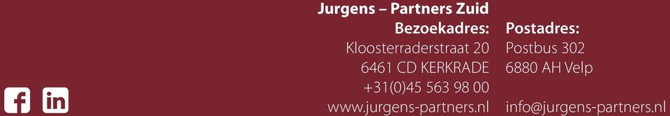 +31(0)45 563 98 00 www.jurgens-partners.