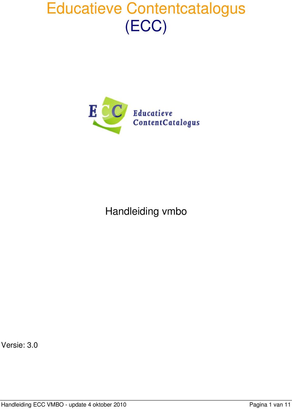 3.0 Handleiding ECC VMBO -