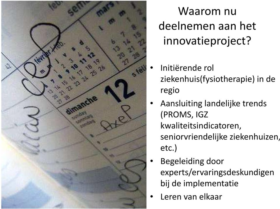 landelijke trends (PROMS, IGZ kwaliteitsindicatoren, seniorvriendelijke