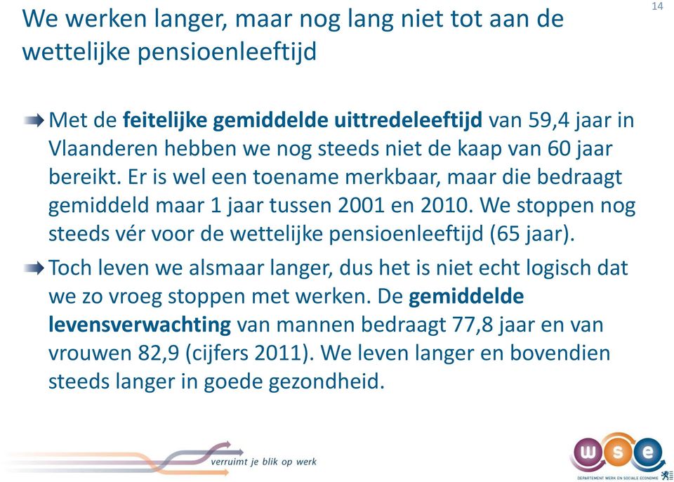 We stoppen nog steeds vér voor de wettelijke pensioenleeftijd (65 jaar).