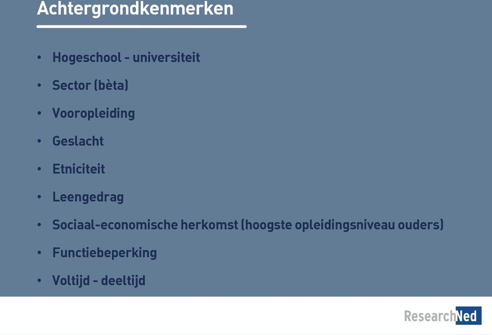 Leengedrag Sociaal-economische herkomst (hoogste