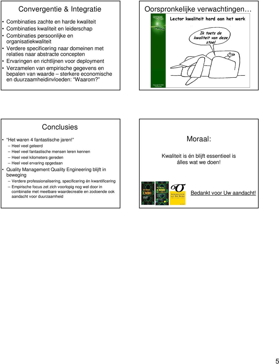 Oorspronkelijke verwachtingen Lector kwaliteit hard aan het werk R.van.Solingen@.nl Ik toets de kwaliteit van deze stoel 16/19 Conclusies Het waren 4 fantastische jaren!