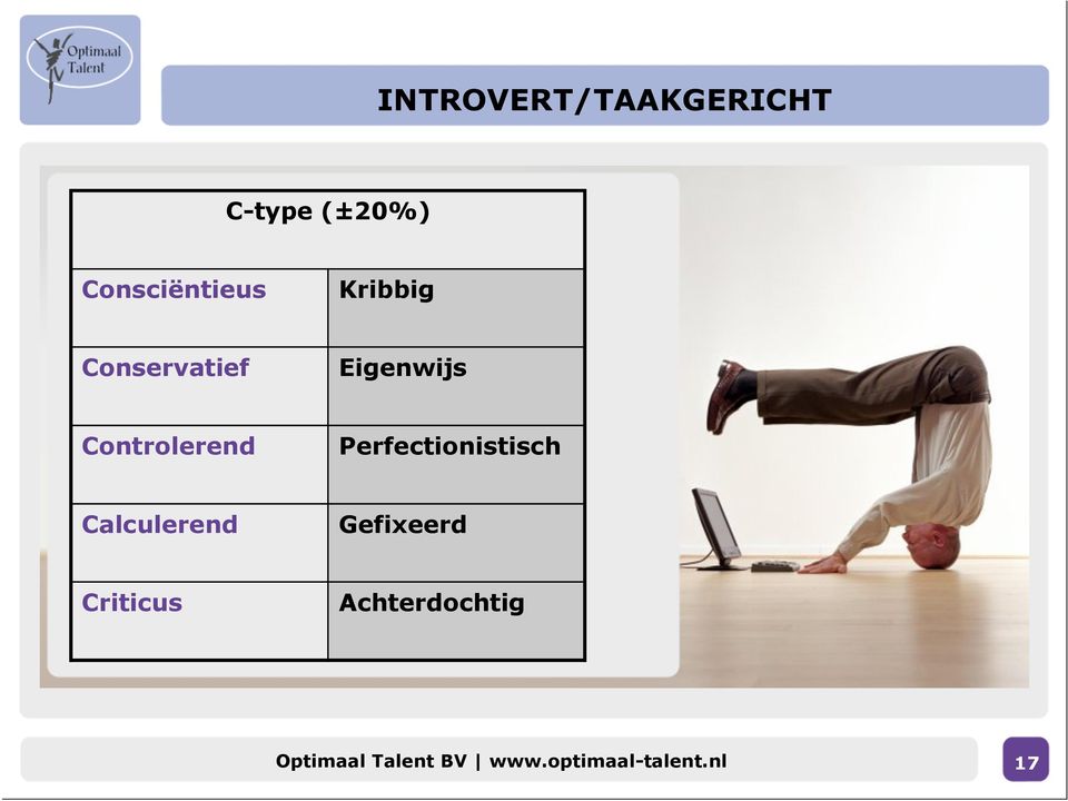 Perfectionistisch Calculerend Gefixeerd Criticus