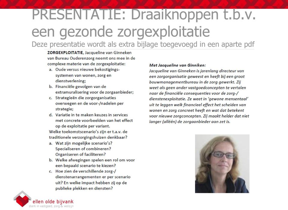 presentatie wordt als extra