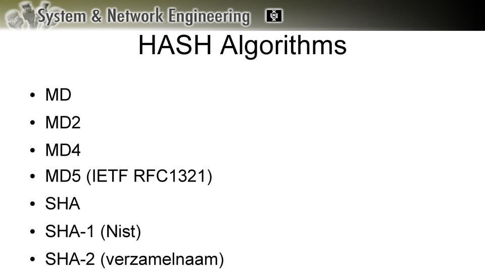 RFC1321) SHA SHA-1