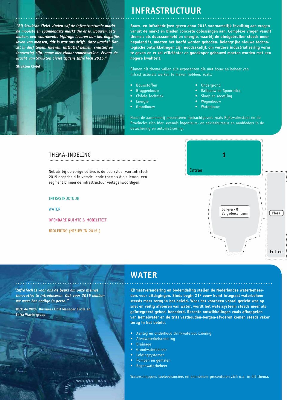 Dat zit in durf tonen, inleven, initiatief nemen, creatief en innovatief zijn, nauw met elkaar samenwerken. Ervaar de kracht van Strukton Civiel tijdens InfraTech 2015.