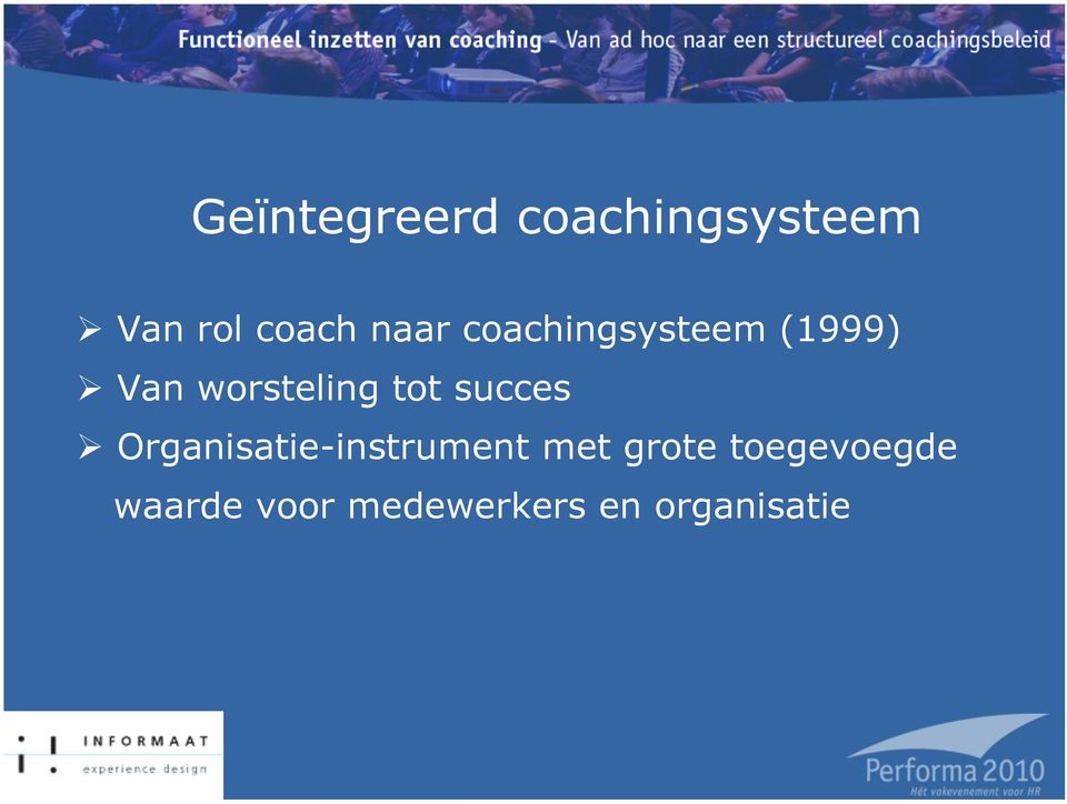 tot succes Organisatie-instrument met grote