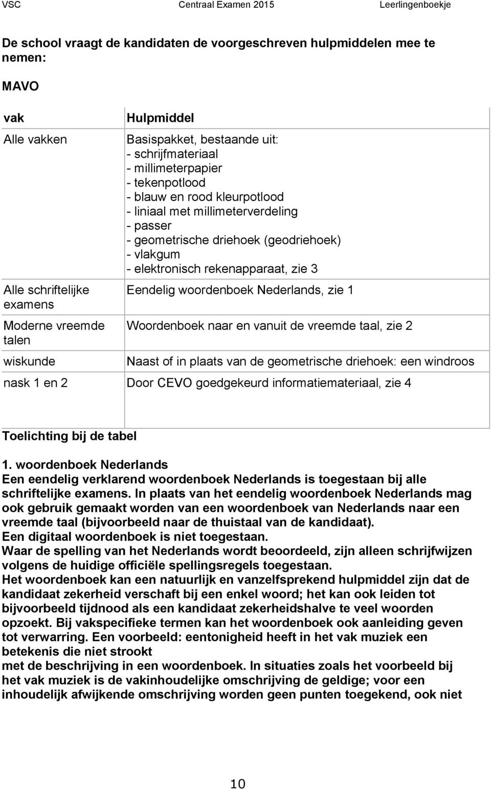 rekenapparaat, zie 3 Eendelig woordenboek Nederlands, zie 1 Woordenboek naar en vanuit de vreemde taal, zie 2 Naast of in plaats van de geometrische driehoek: een windroos nask 1 en 2 Door CEVO