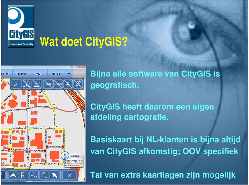 CityGIS heeft daarom een eigen afdeling cartografie.