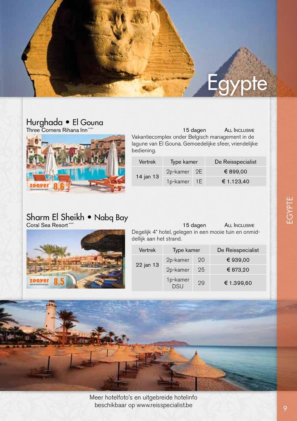 123,40 Sharm El Sheikh Nabq Bay Coral Sea Resort **** 15 dagen All Inclusive Degelijk 4* hotel, gelegen in een mooie tuin en onmiddellijk aan