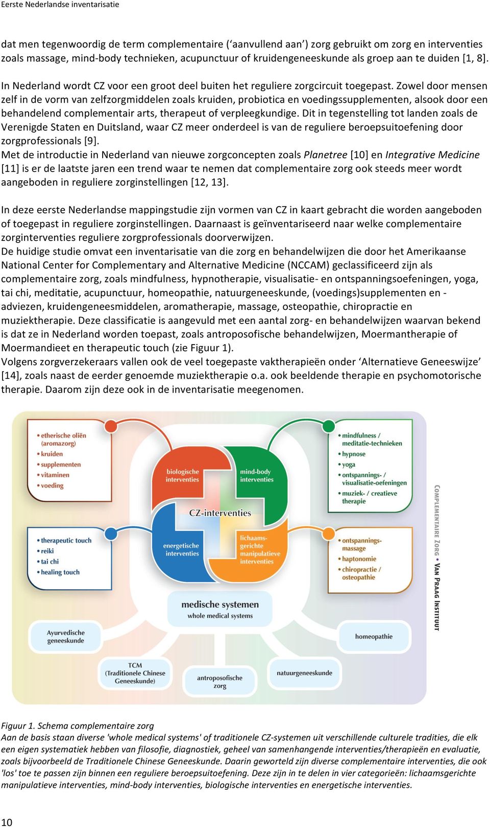 Zowel door mensen zelf in de vorm van zelfzorgmiddelen zoals kruiden, probiotica en voedingssupplementen, alsook door een behandelend complementair arts, therapeut of verpleegkundige.