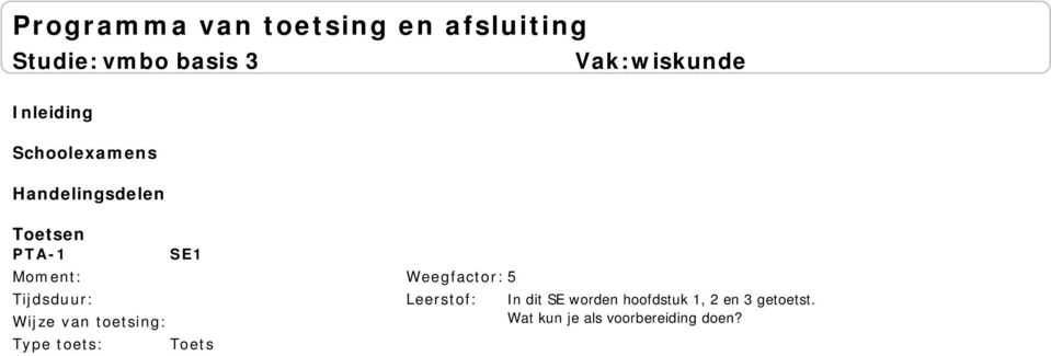 oefening (opnieuw) maken uit het boek Denk eraan dat je spullen in orde moeten zijn: rekenmachine, potlood, geodriehoek, eventueel windroos en passer.