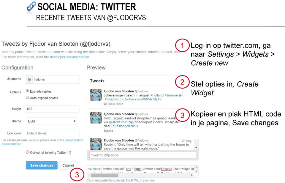 com, ga naar Settings > Widgets > Create new 2 Stel opties