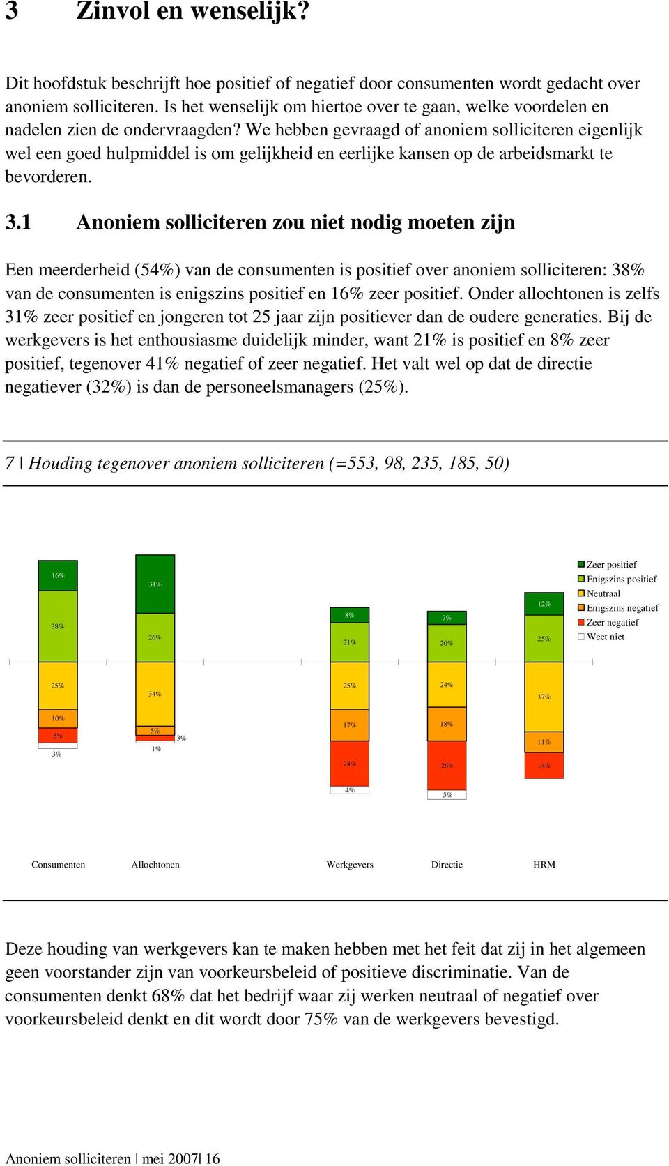 We hebben gevraagd of anoniem solliciteren eigenlijk wel een goed hulpmiddel is om gelijkheid en eerlijke kansen op de arbeidsmarkt te bevorderen. 3.