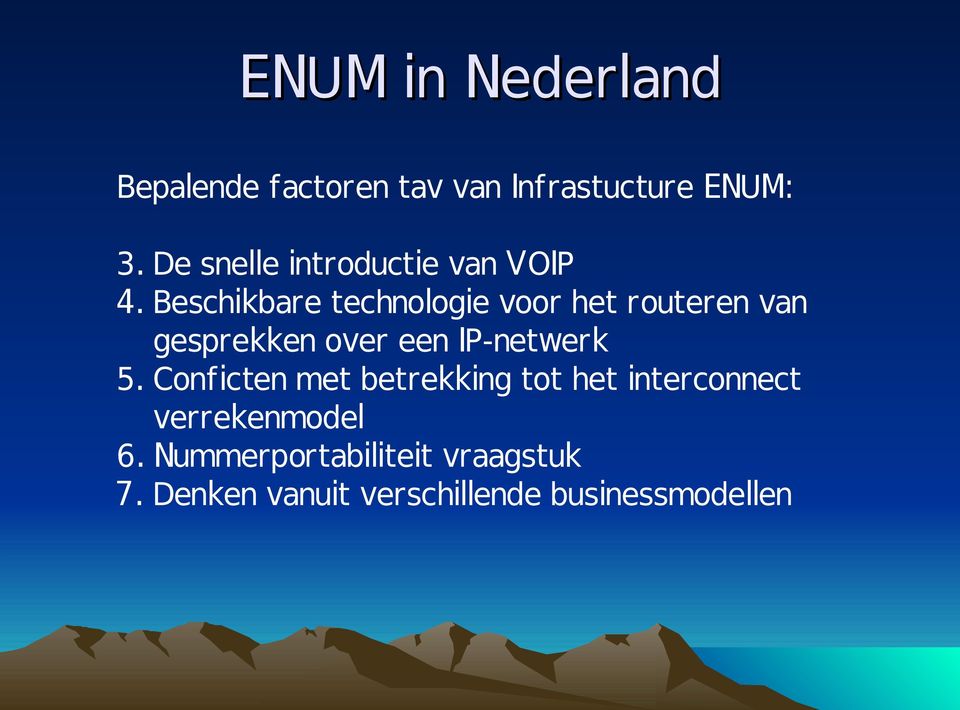 Beschikbare technologie voor het routeren van gesprekken over een