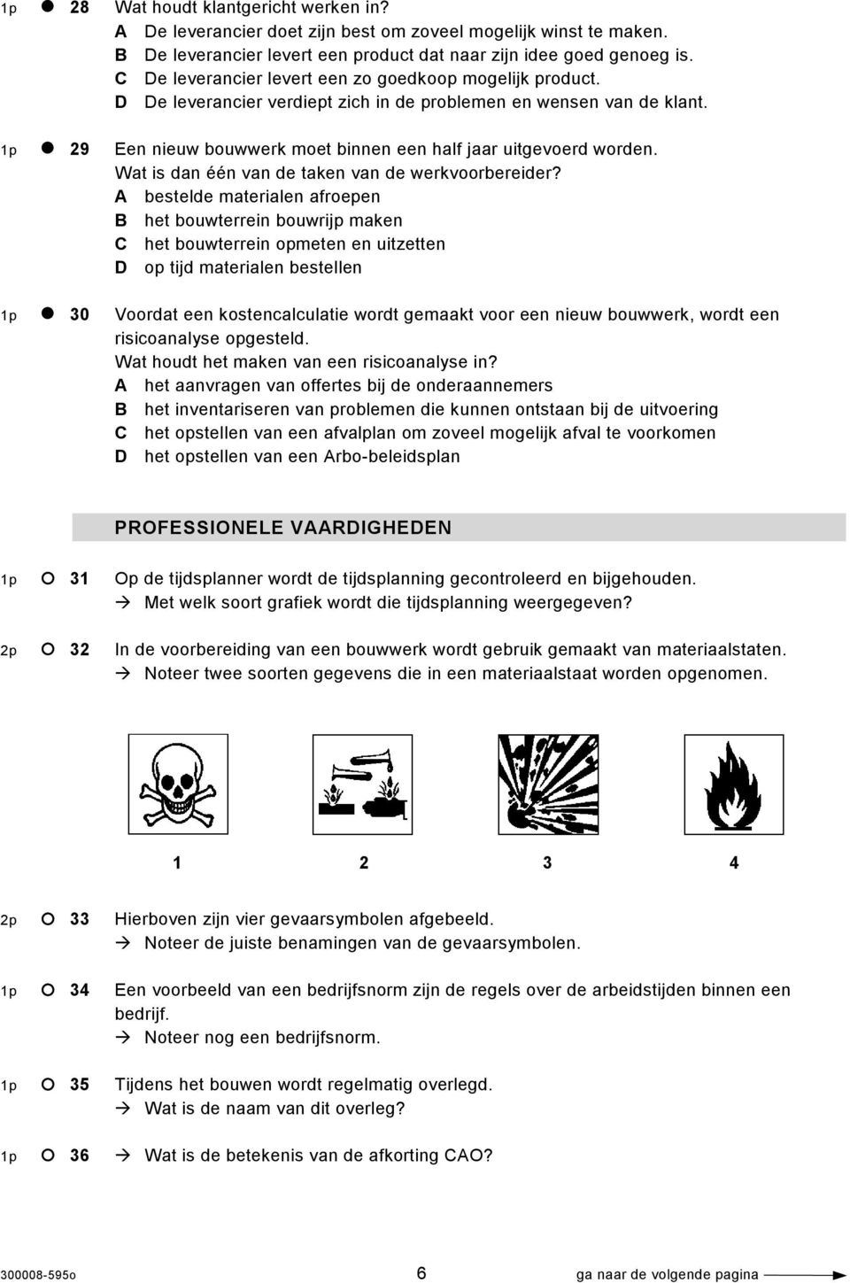 Wat is dan één van de taken van de werkvoorbereider?