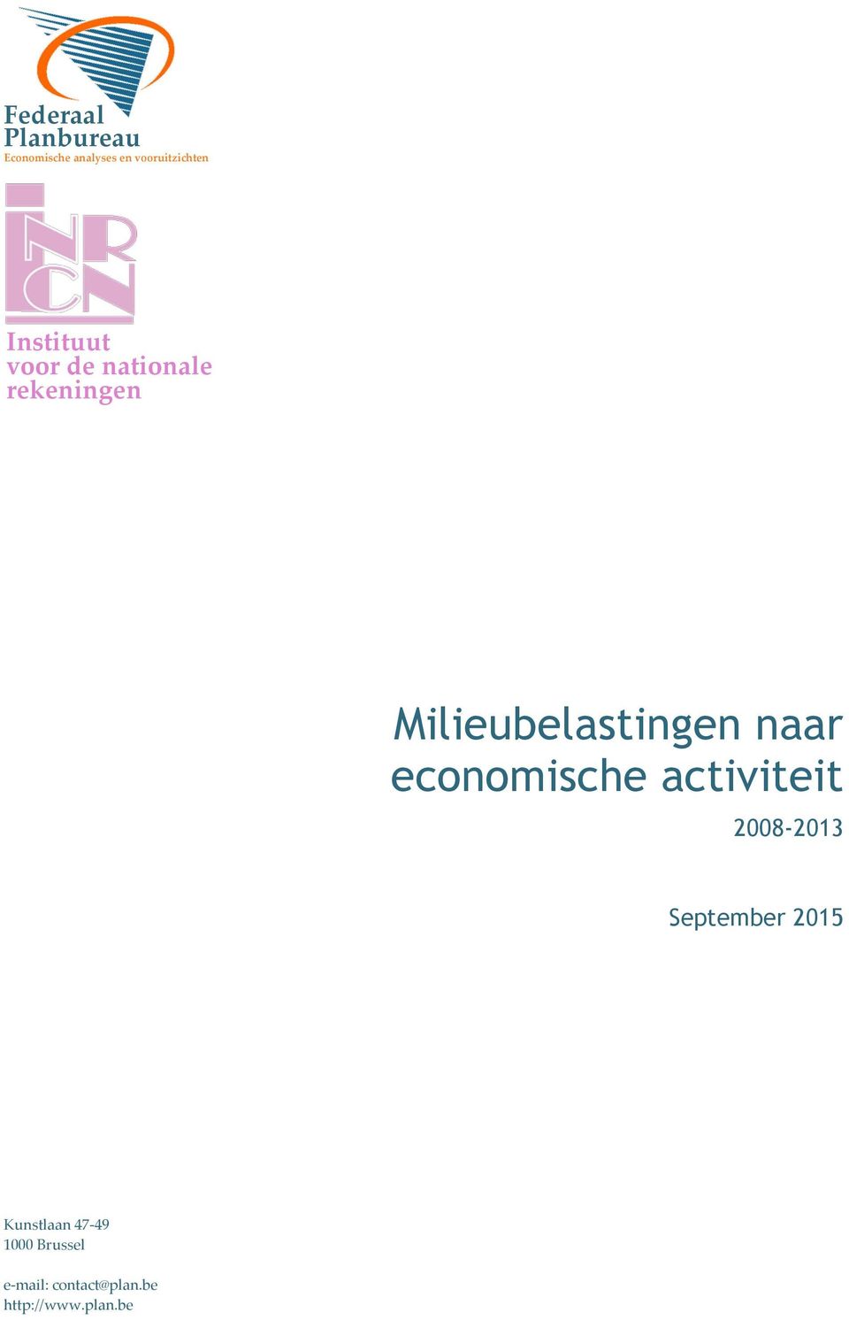 naar economische activiteit 2008-2013 September 2015