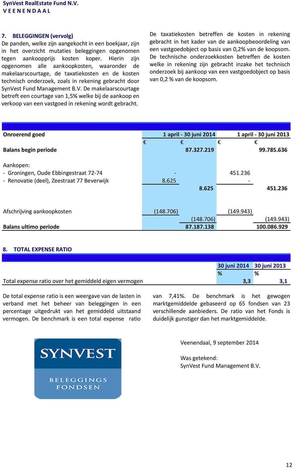 st Fund Management B.V. De makelaarscourtage betreft een courtage van 1,5% welke bij de aankoop en verkoop van een vastgoed in rekening wordt gebracht.
