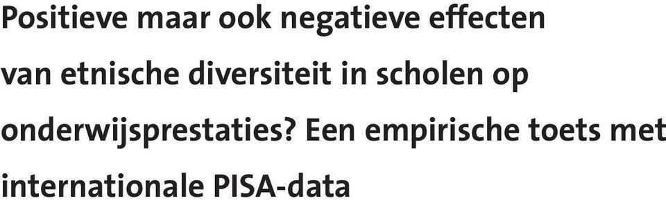 scholen op onderwijsprestaties?