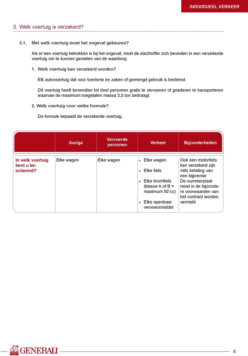 Elk autovoertuig dat voor toerisme en zaken of gemengd gebruik is bestemd.