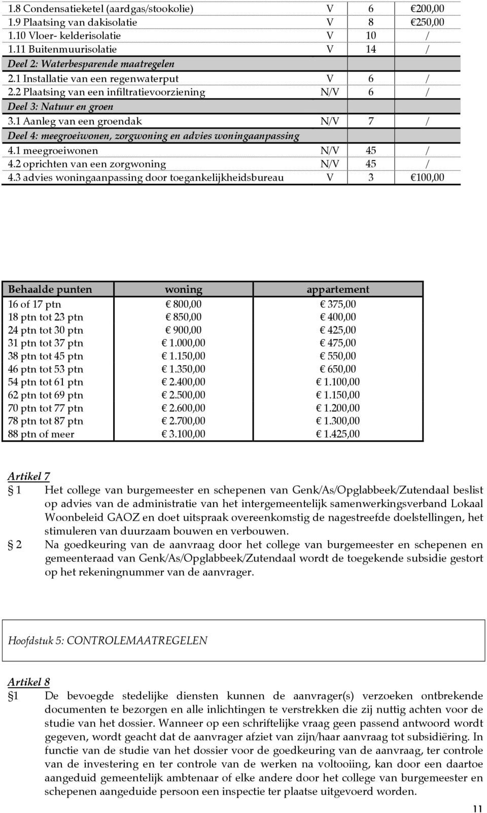 1 Aanleg van een grendak N/V 7 / Deel 4: meegreiwnen, zrgwning en advies wningaanpassing 4.1 meegreiwnen N/V 45 / 4.2 prichten van een zrgwning N/V 45 / 4.