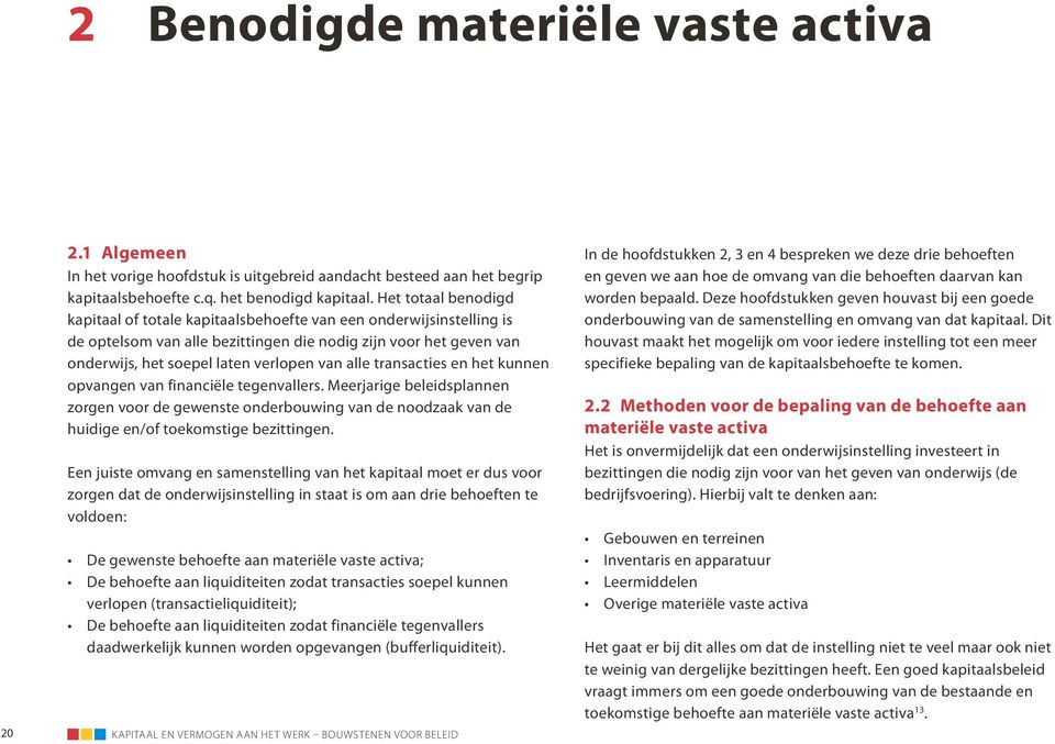 alle transacties en het kunnen opvangen van financiële tegenvallers. Meerjarige beleidsplannen zorgen voor de gewenste onderbouwing van de noodzaak van de huidige en/of toekomstige bezittingen.