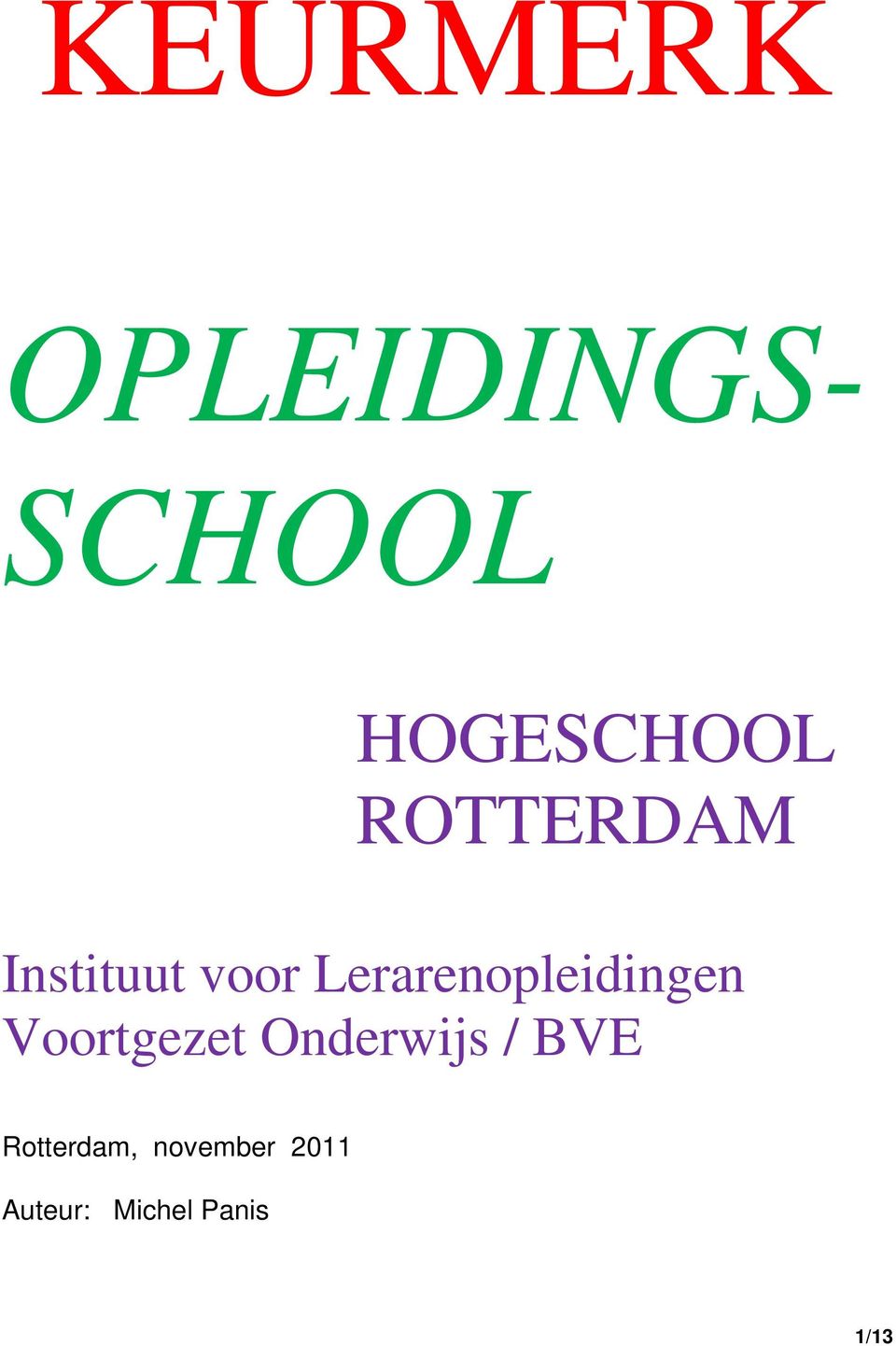 Lerarenopleidingen Voortgezet Onderwijs