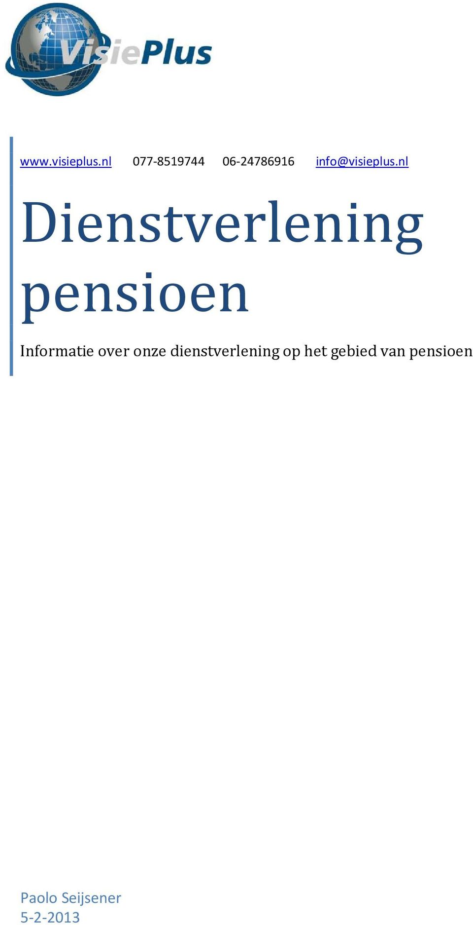 nl Dienstverlening pensioen Informatie