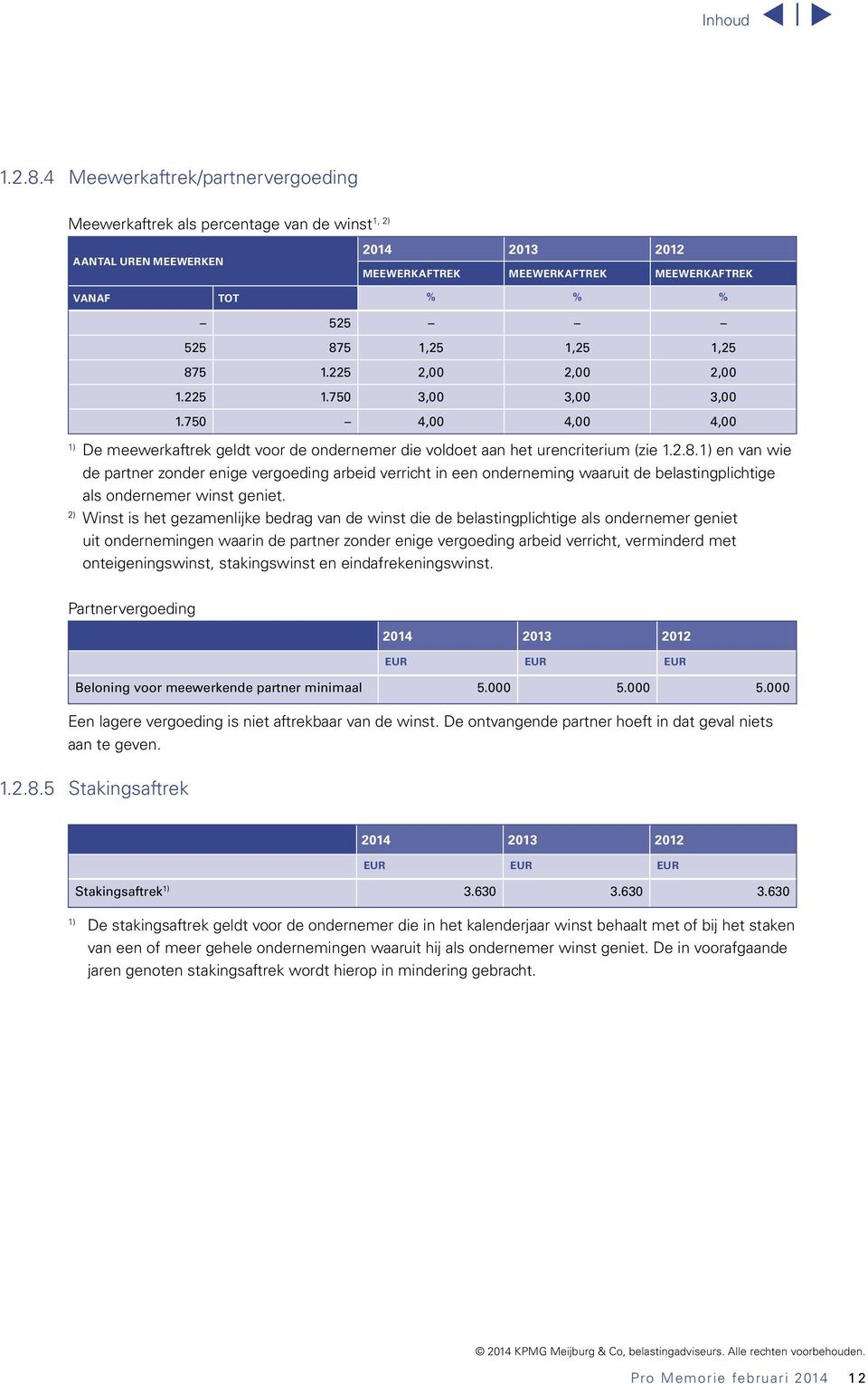 en van wie de partner zonder enige vergoeding arbeid verricht in een onderneming waaruit de belastingplichtige als ondernemer winst geniet.