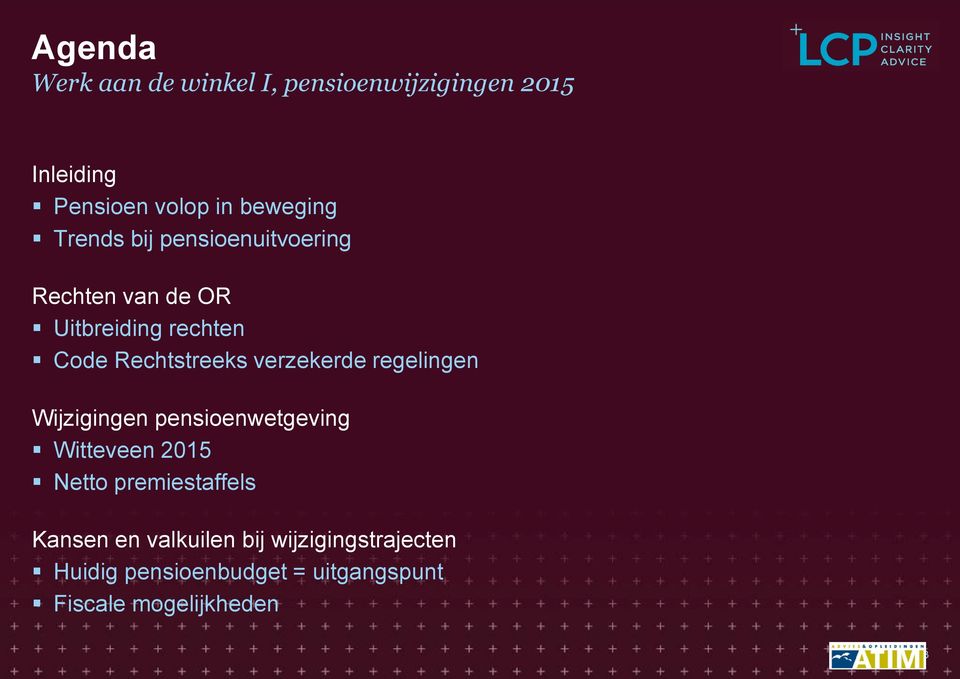 verzekerde regelingen Wijzigingen pensioenwetgeving Witteveen 2015 Netto premiestaffels