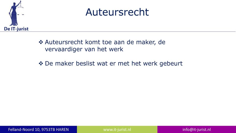 vervaardiger van het werk De