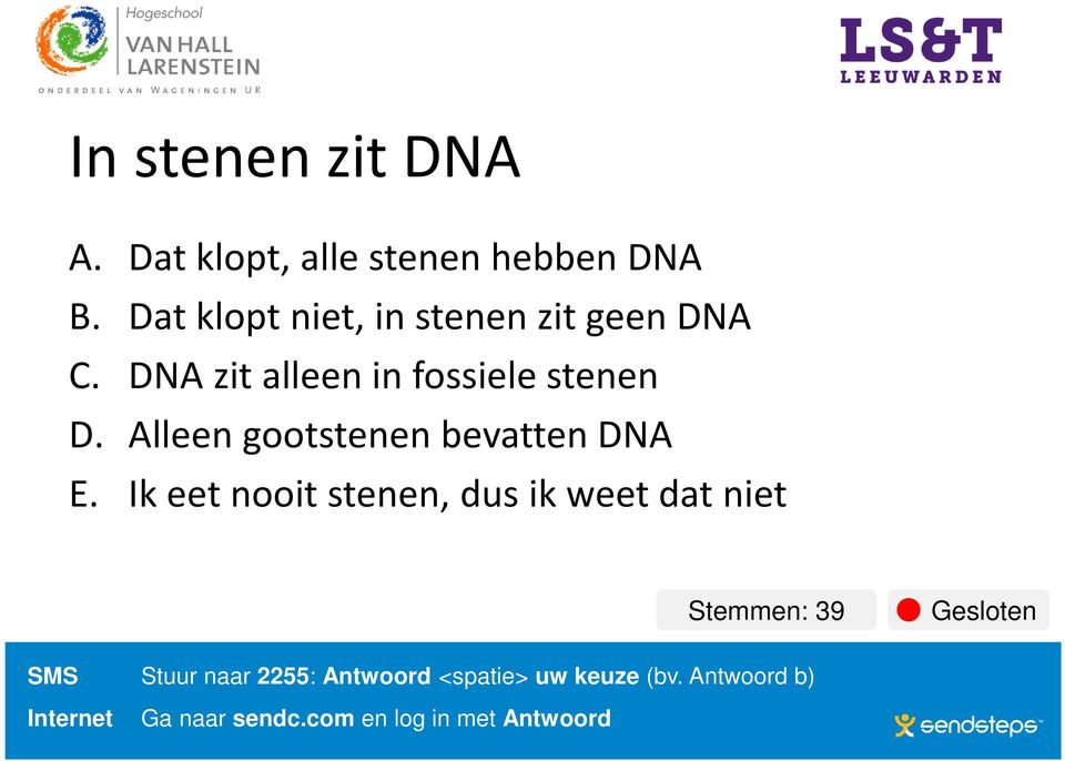 Alleen gootstenen bevatten DNA E.
