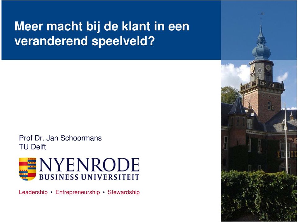 Jan Schoormans TU Delft