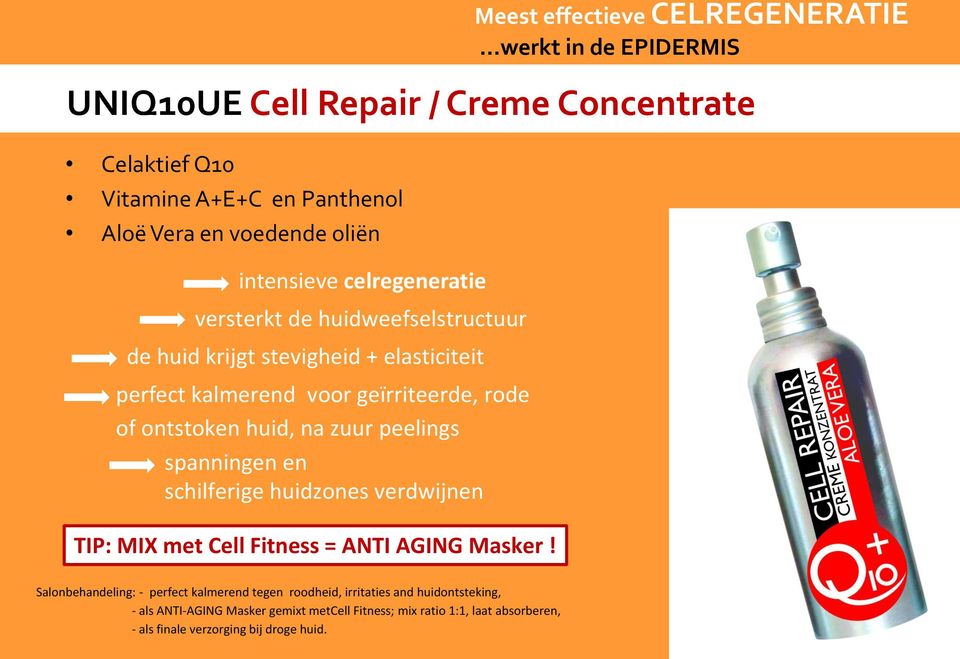 schilferige huidzones verdwijnen TIP: MIX met Cell Fitness = ANTI AGING Masker!