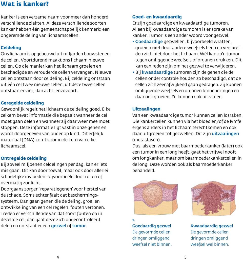 Voortdurend maakt ons lichaam nieuwe cellen. Op die manier kan het lichaam groeien en beschadigde en verouderde cellen vervangen. Nieuwe cellen ontstaan door celdeling.