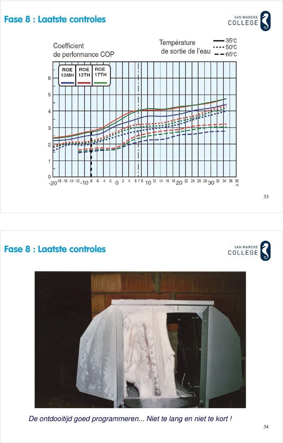 ontdooitijd goed programmeren.