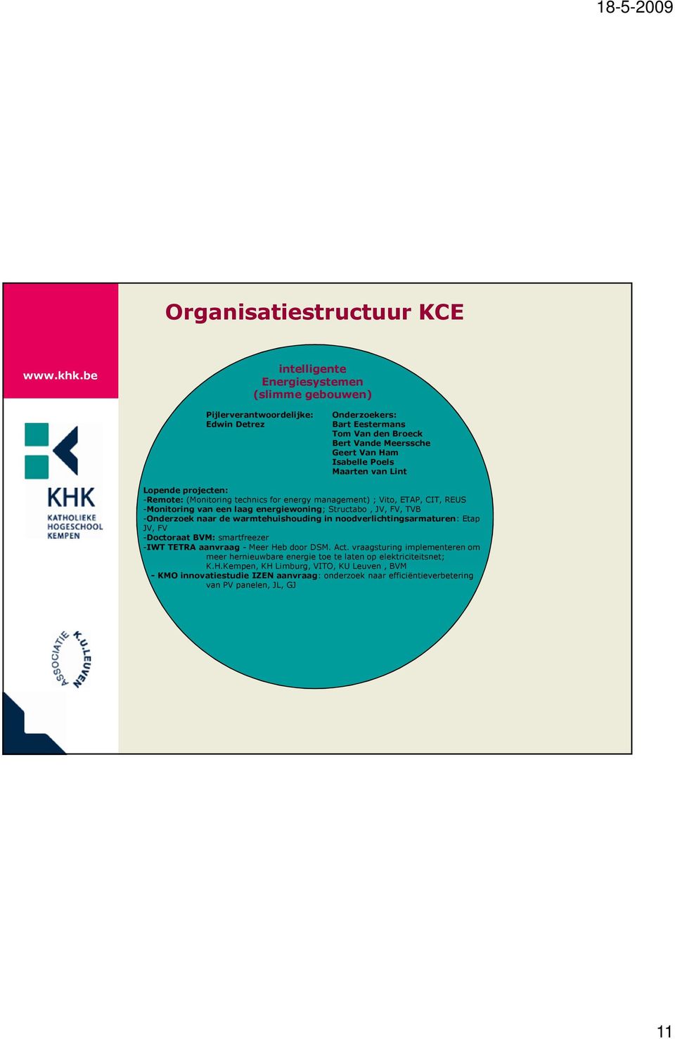 warmtehuishouding in noodverlichtingsarmaturen: Etap JV, FV -Doctoraat BVM: smartfreezer -IWT TETRA aanvraag - Meer Heb door DSM. Act.