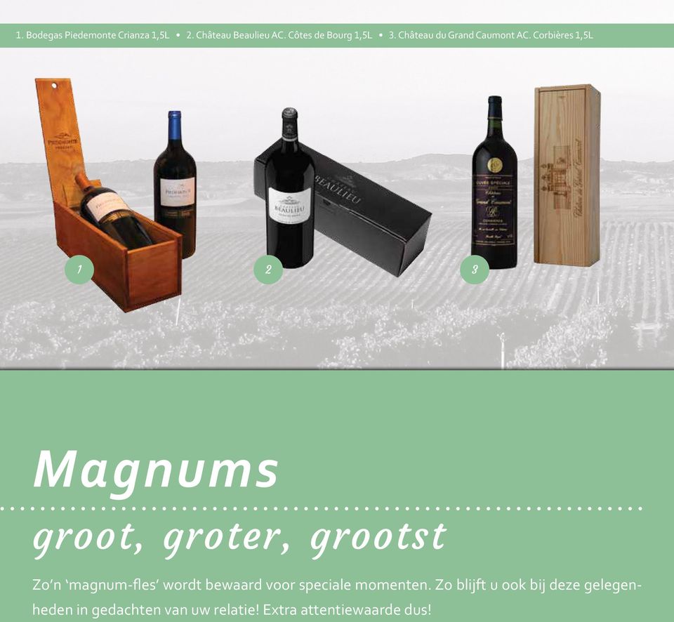 Corbières 1,5L Magnums groot, groter, grootst Zo n magnum-fles wordt