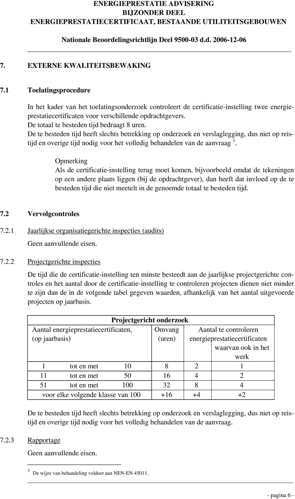 De totaal te besteden tijd bedraagt 8 uren.