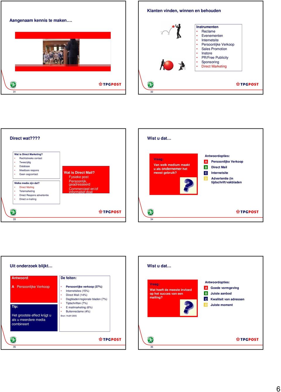 Rechtstreeks contact Tweezijdig Database Meetbare respons Geen oogcontact Welke media zijn dat? Direct Mailing Telemarketing Direct Respons advertentie Direct e-mailing Wat is Direct Mail?