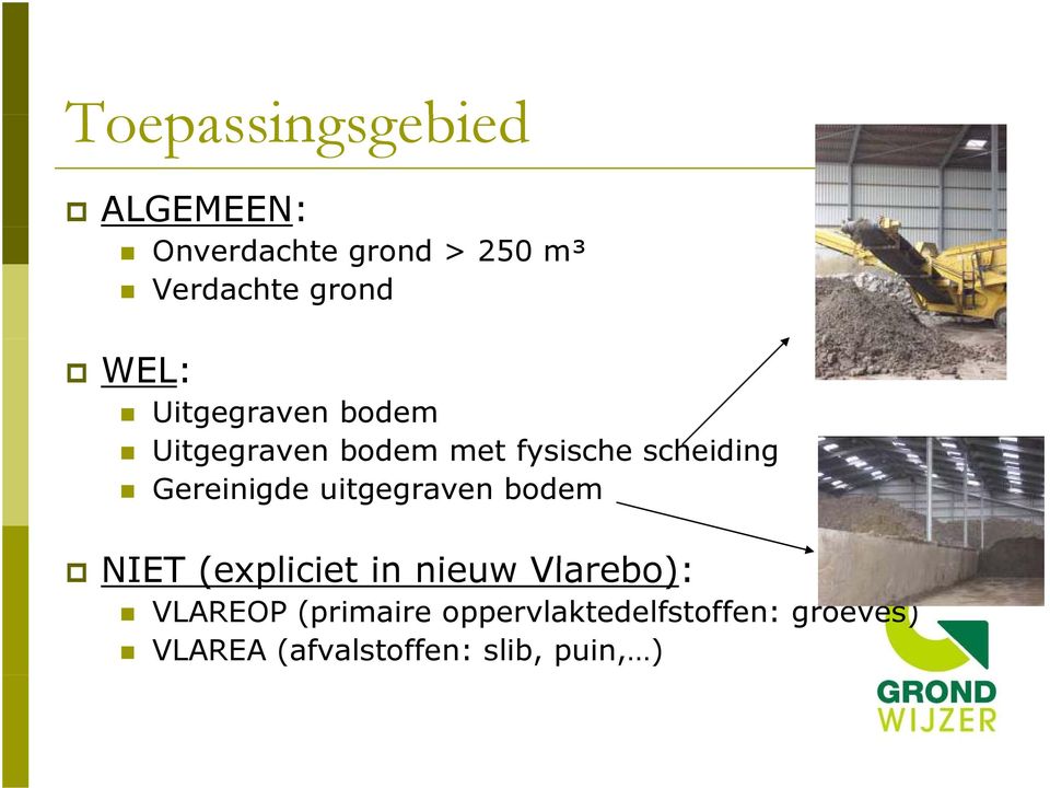 uitgegraven bodem NIET (e pliciet in nie Vla ebo) NIET (expliciet in nieuw