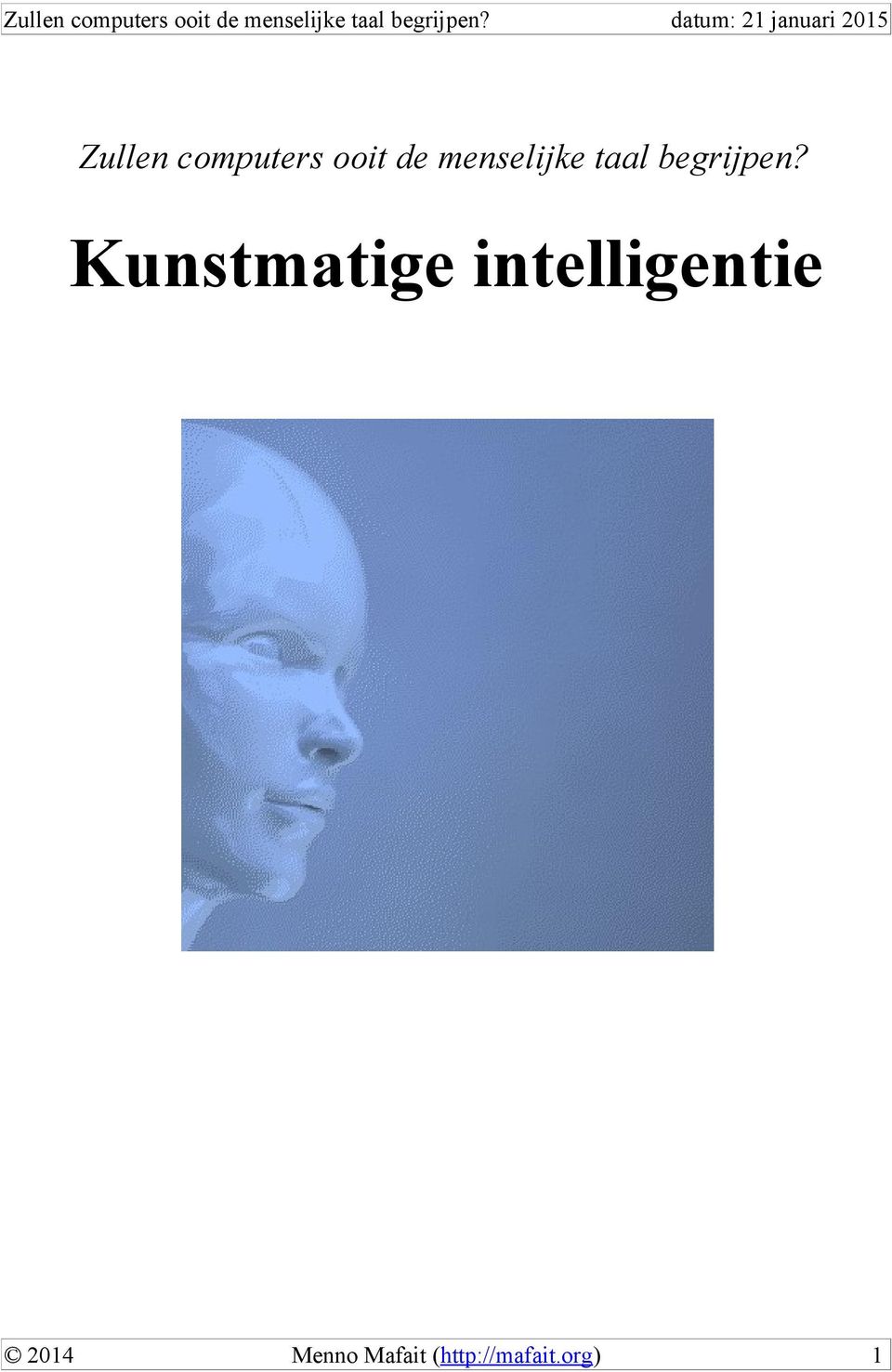 Kunstmatige intelligentie