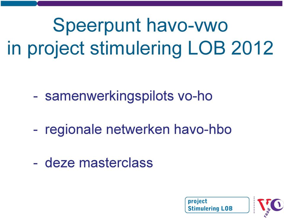 samenwerkingspilots vo-ho -