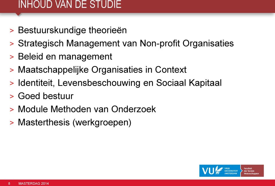 Organisaties in Context > Identiteit, Levensbeschouwing en Sociaal