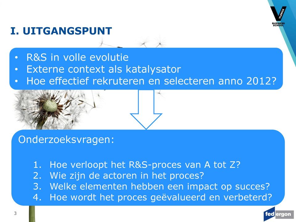 Hoe verloopt het R&S-proces van A tot Z? 2. Wie zijn de actoren in het proces?